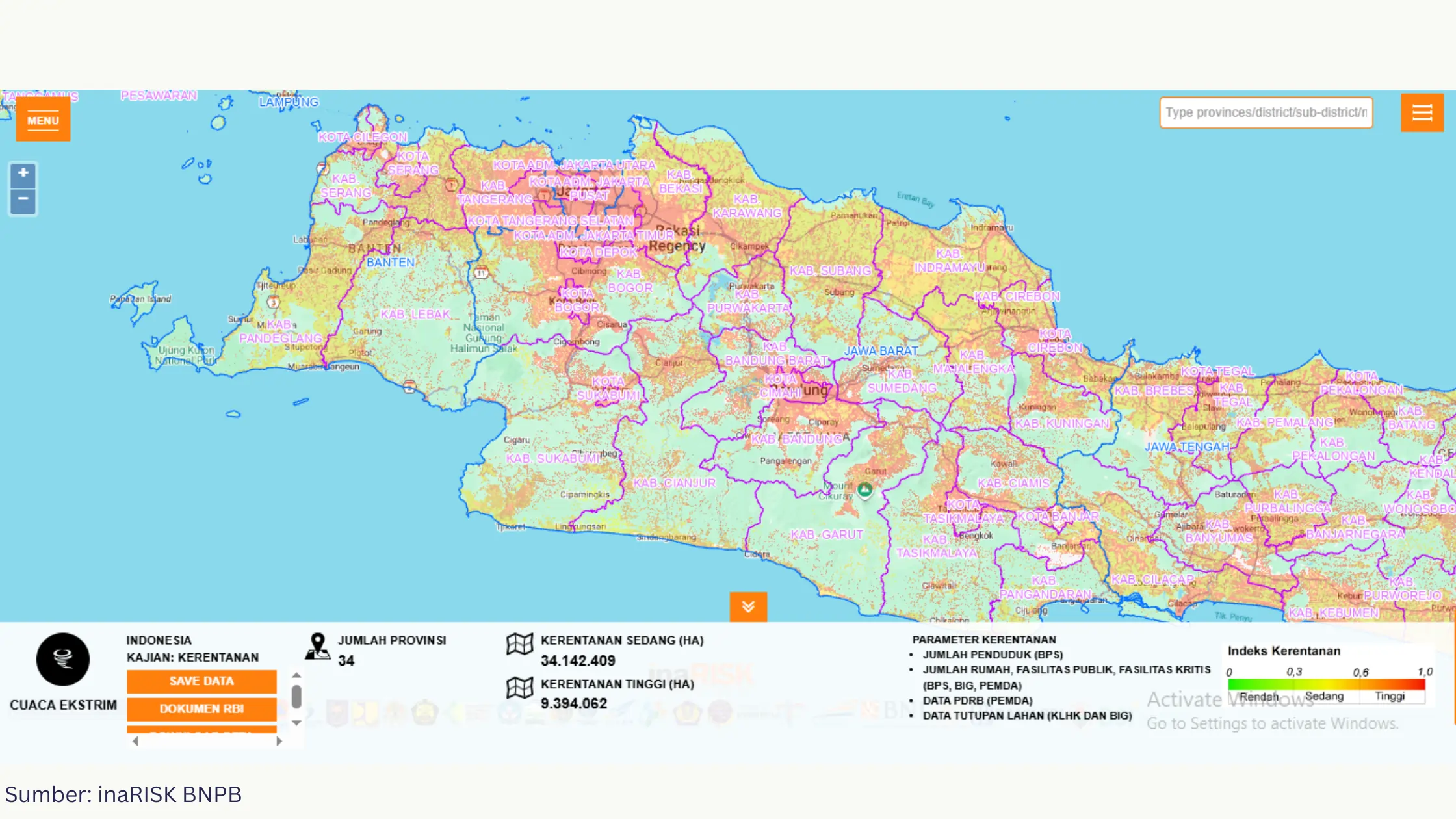 BNPB Siapkan Peta Rawan Bencana Jalur Mudik Lebaran 2026 lewat Peta inaRISK - Gambar 1