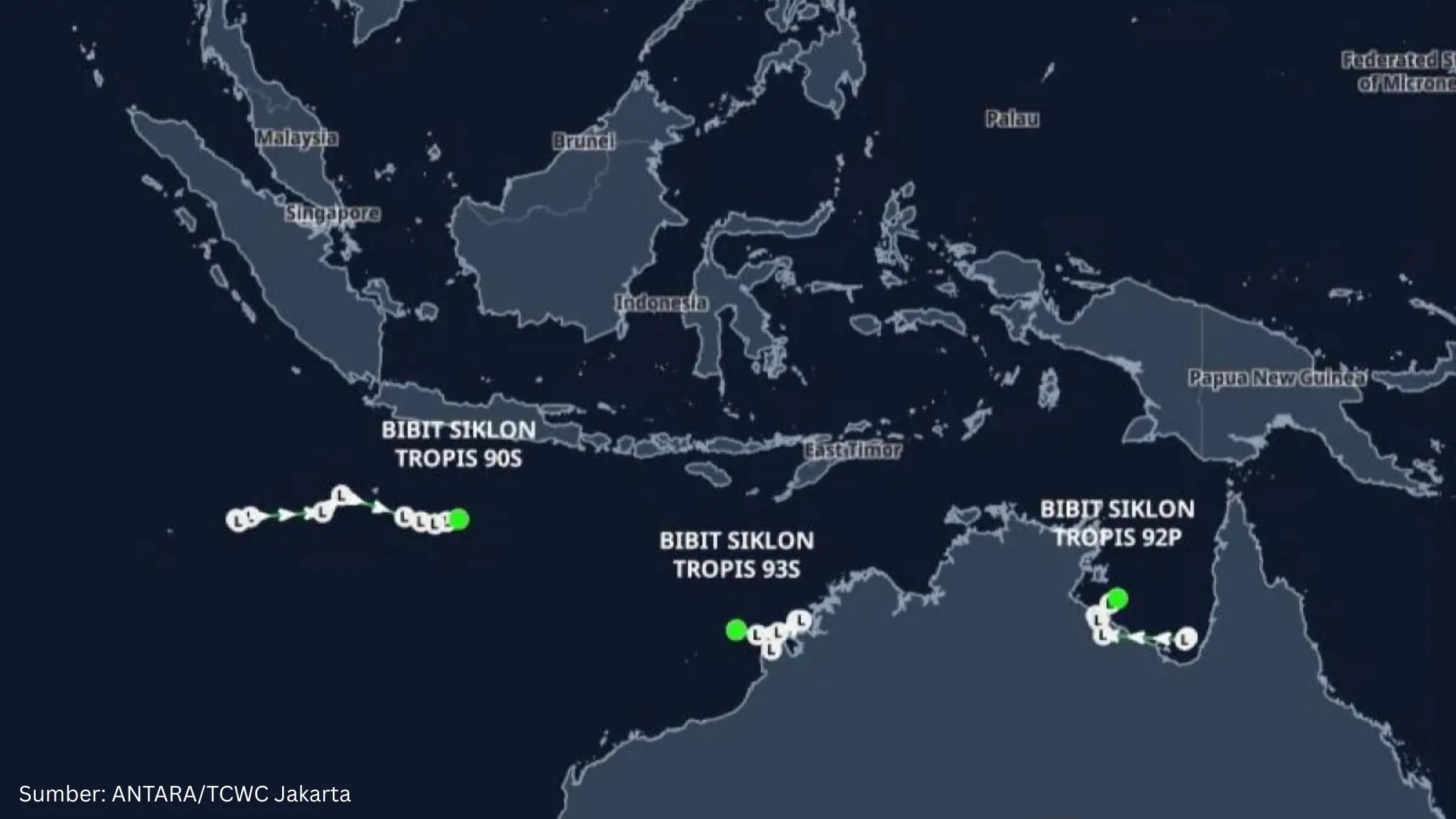 Bibit Siklon 90S Berpotensi Jadi Badai Tropis, Ini yang Perlu Diwaspadai