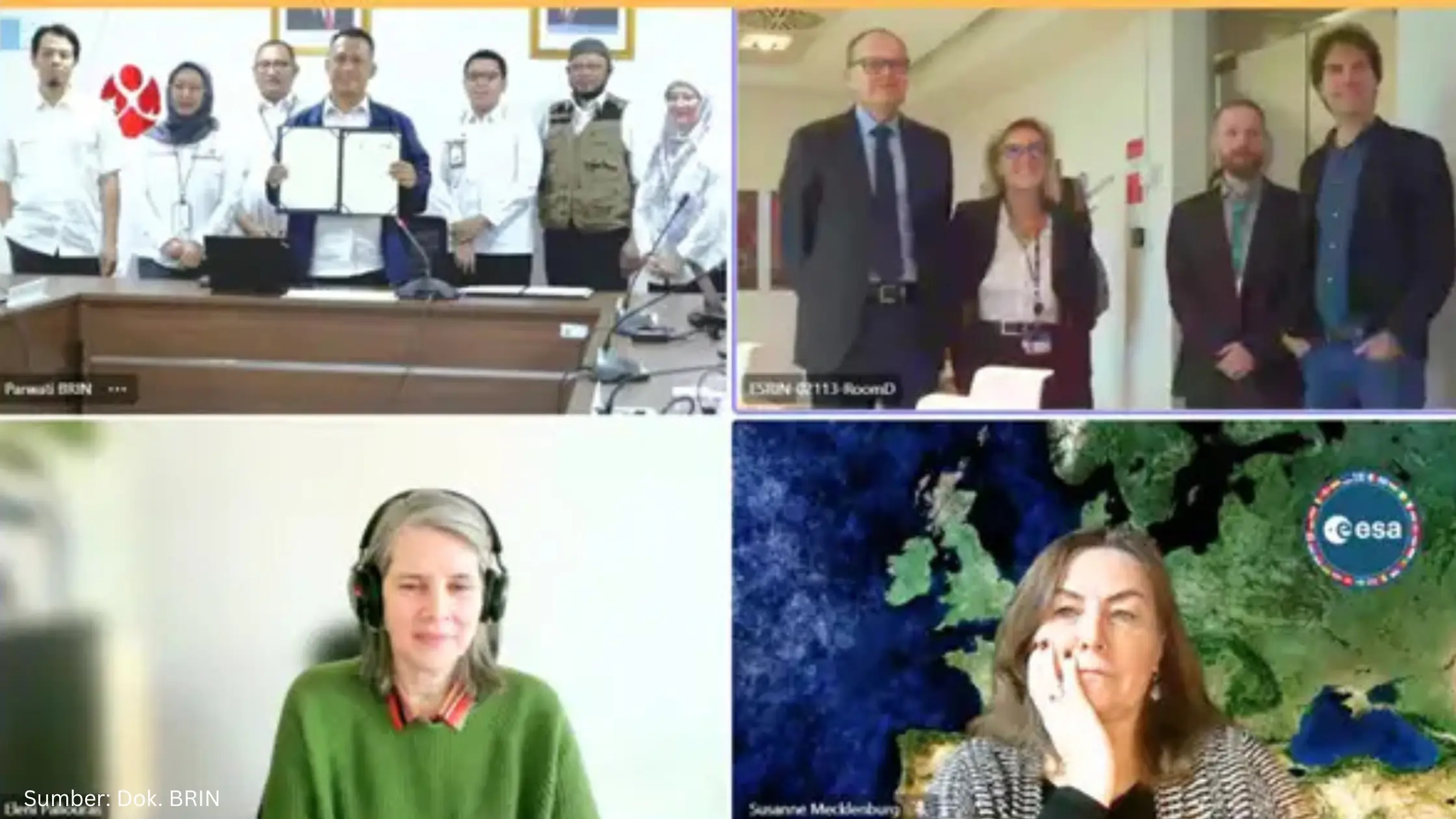 BRIN-ESA Perkuat Kolaborasi Observasi Bumi untuk Dukung Mitigasi Bencana