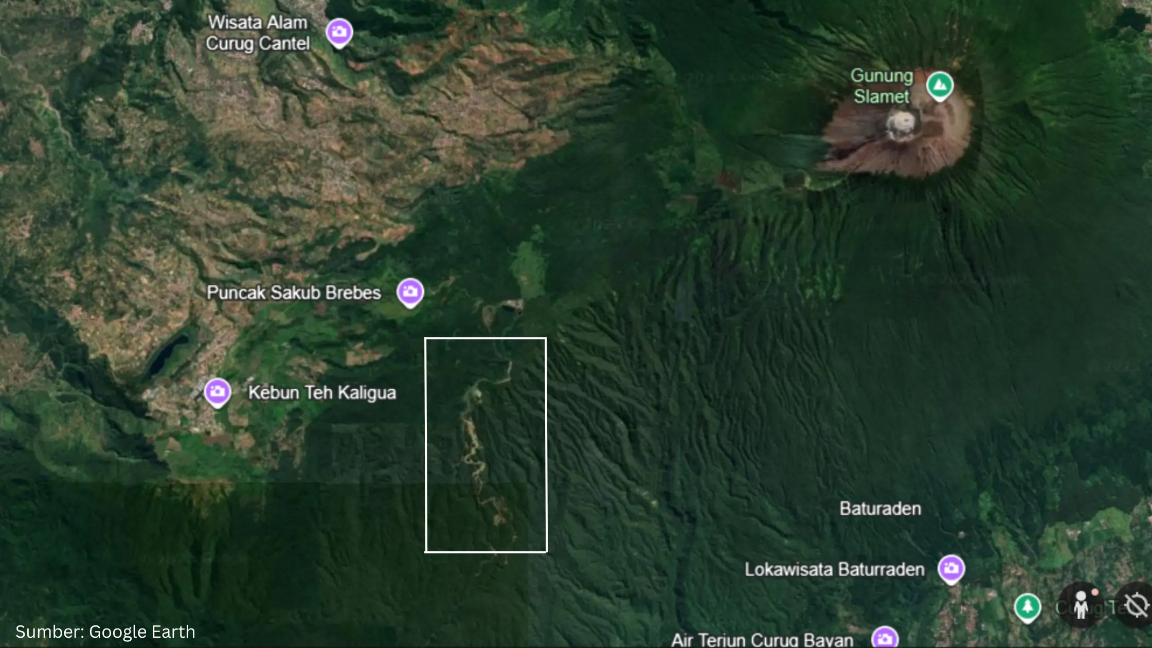 Citra Satelit Gunung Slamet Picu Kekhawatiran, Diduga Ada Tambang Ilegal
