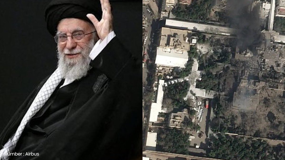 Citra Satelit Perlihatkan Kediamaan Ayatollah Khamenei Luluh Lantak Akibat Serangan Udara Israel
