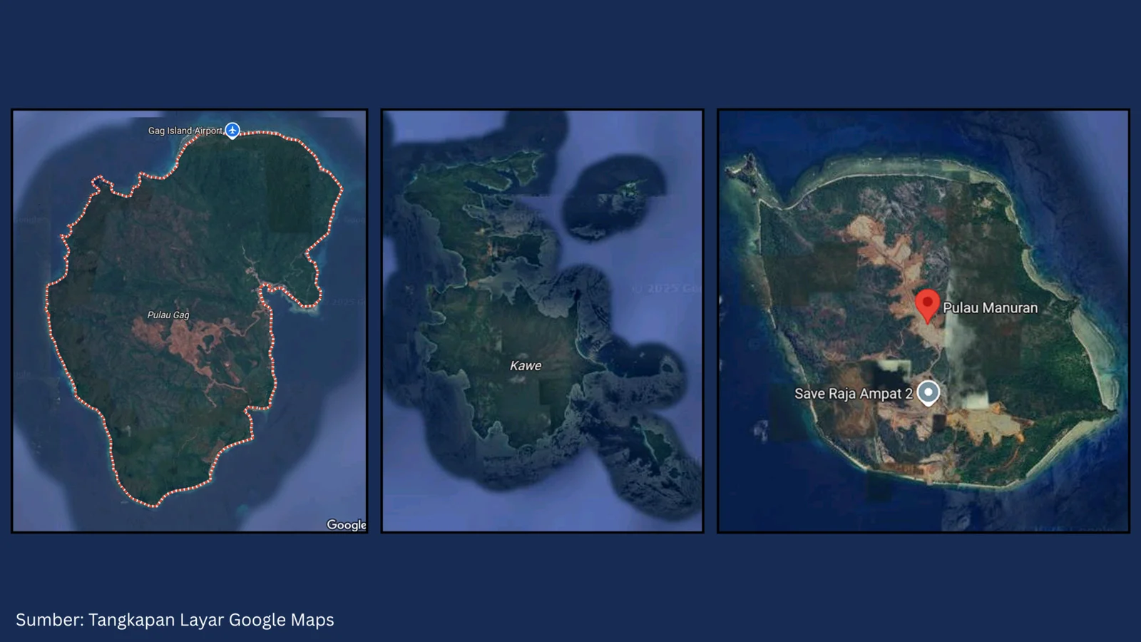 Citra Satelit Tunjukkan Aktivitas Tambang Nikel di Raja Ampat