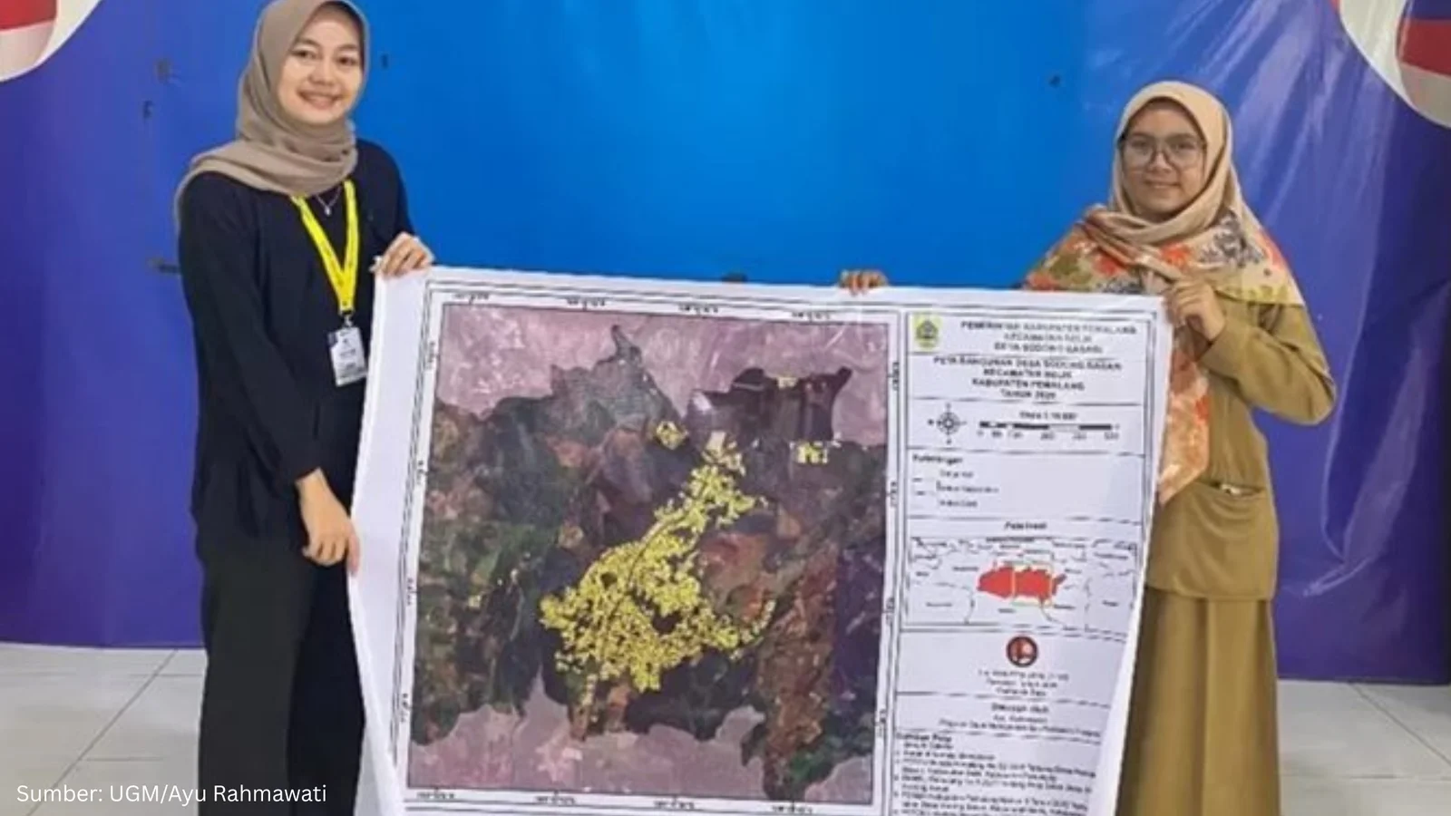 Dukung Penataan Wilayah, Mahasiswa KKN UGM Serahkan Peta Digitasi ke Desa Sodong Basari