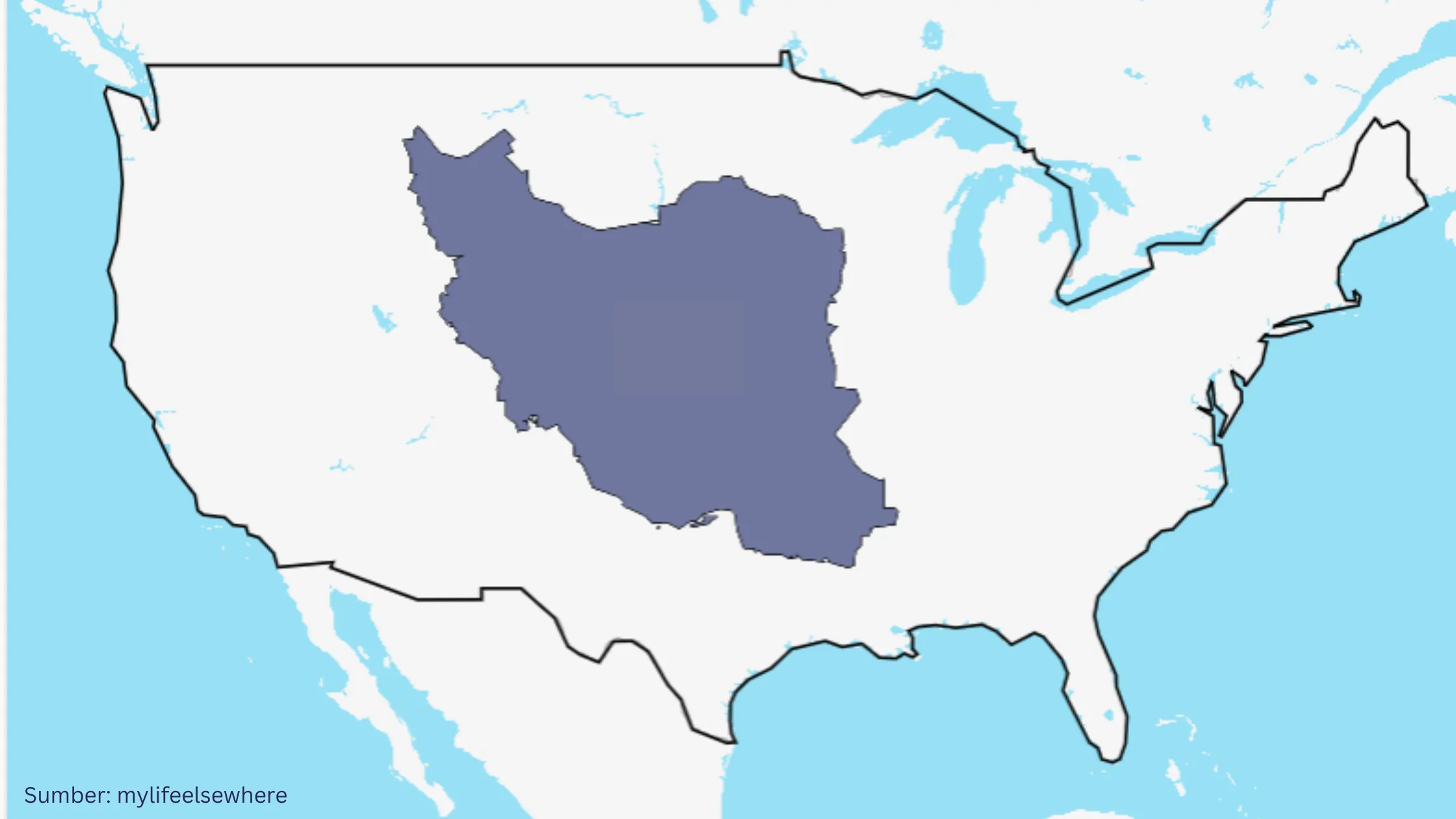 Ini Perbandingan Geografis Iran dan Amerika Serikat yang Perlu Diketahui