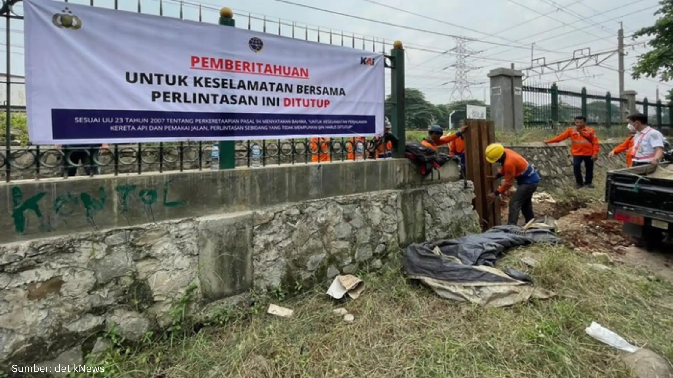KAI Bakal Tutup 40 Perlintasan Kereta Api Liar di DKI Jakarta