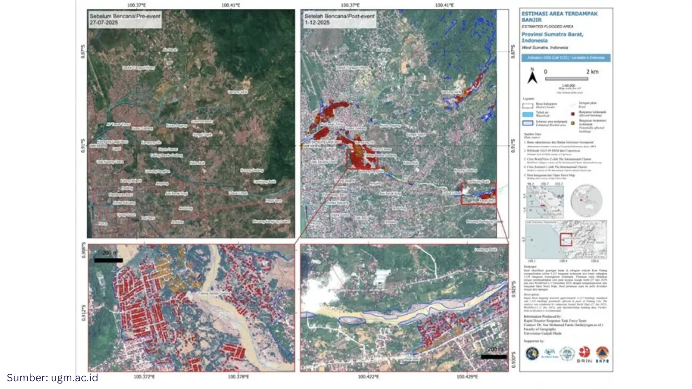 Manfaatkan Teknologi Geospasial, UGM Bangun Peta Informasi Kebencanaan Sumatera
