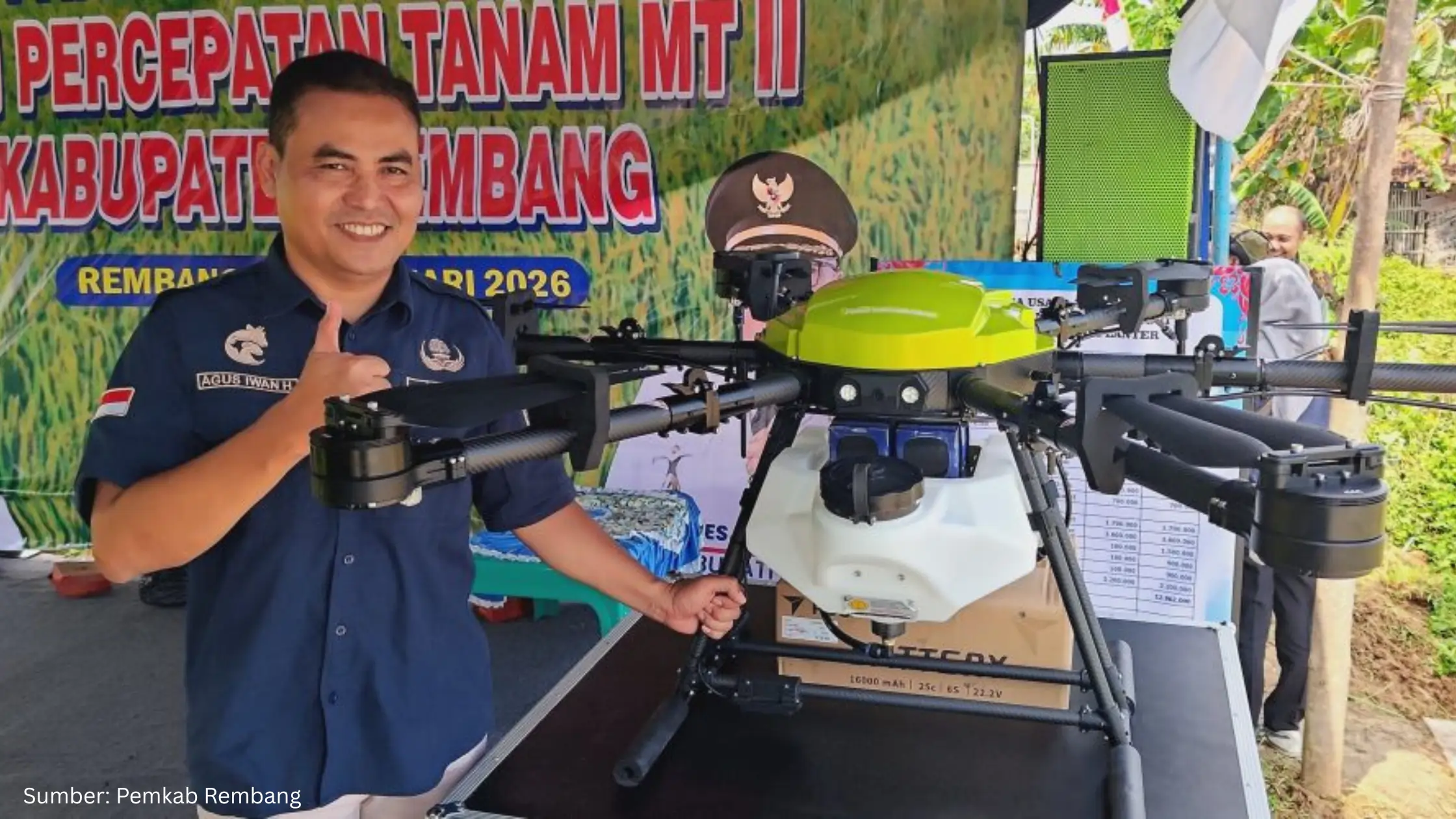 Rembang Optimalkan 7 Drone untuk Pertanian, Mirip dengan Kebijakan Pertanian Tiongkok