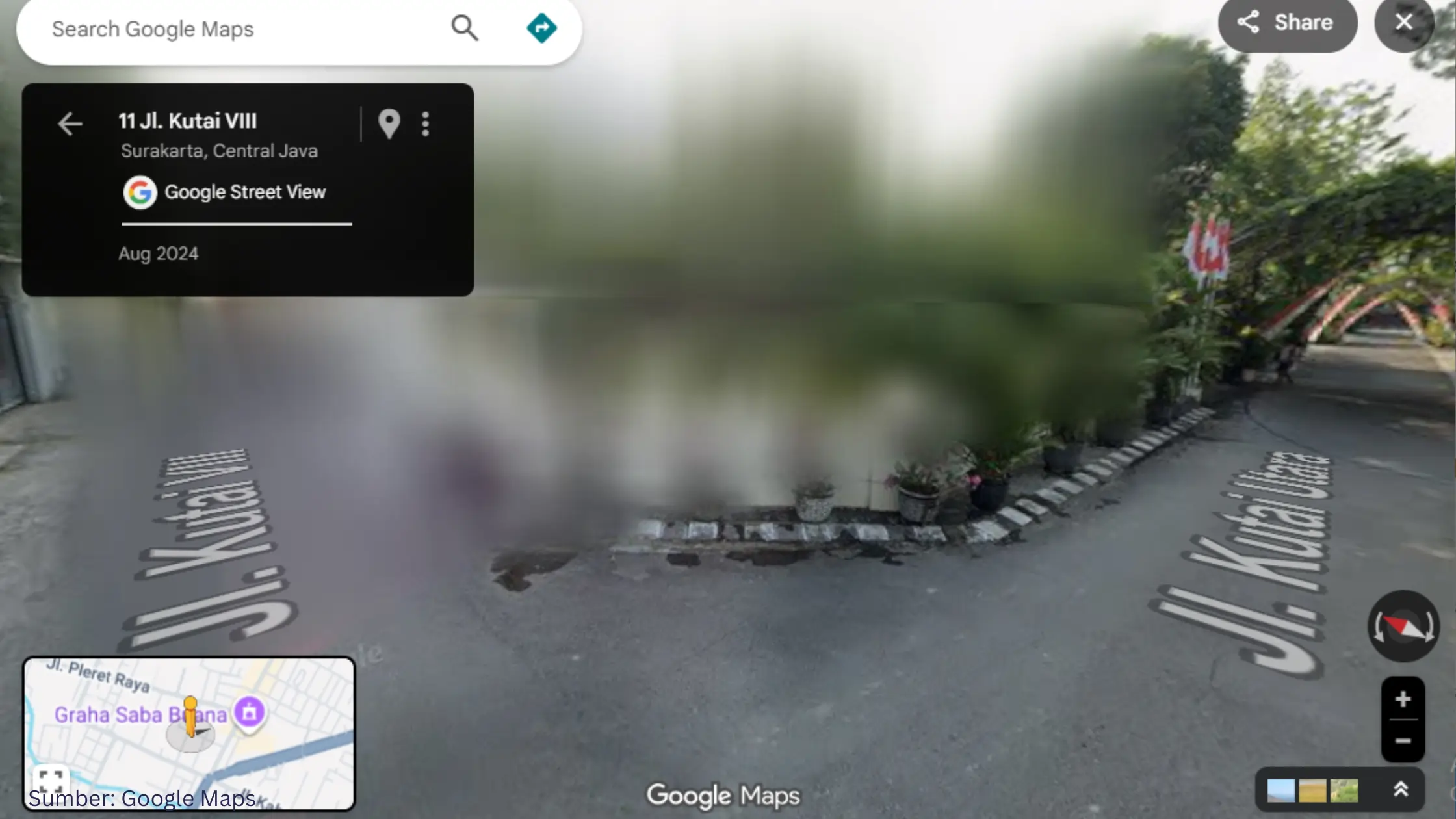Setelah Viral dengan Tembok Ratapan Solo, Kini Rumah Kediamaan Jokowi Di-blur di Google Maps