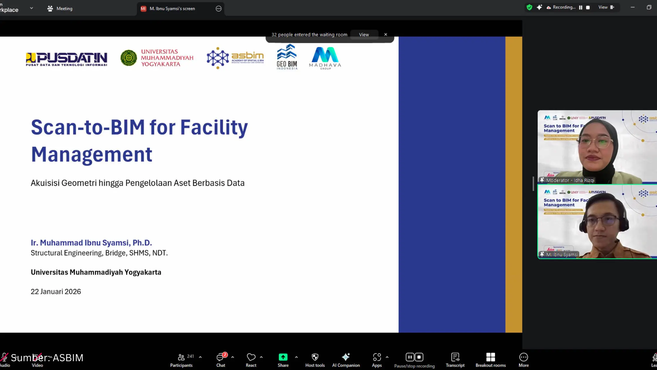 Webinar ASBIM Bedah Peran BIM dalam Facility Management